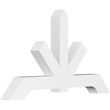 Ekena Millwork Vanguard Architectural Grade PVC Gable Bracket, 72"W x 42"H x 6"D x 6"F, 14/12 Pitch GBP072X42X0606VAN00